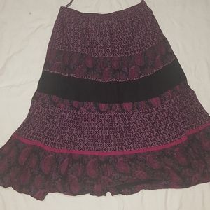 Tallissime Plum Paisley Midi Skirt